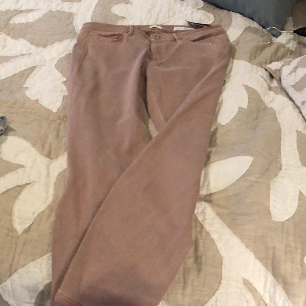 Dark pink jeans
